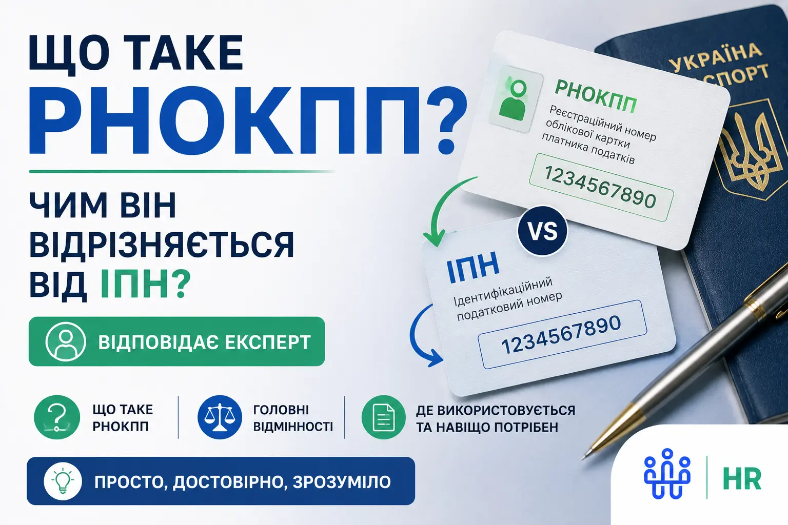 Що таке РНОКПП? Чим він відрізняється від ІПН? Відповідає експерт - Про HR