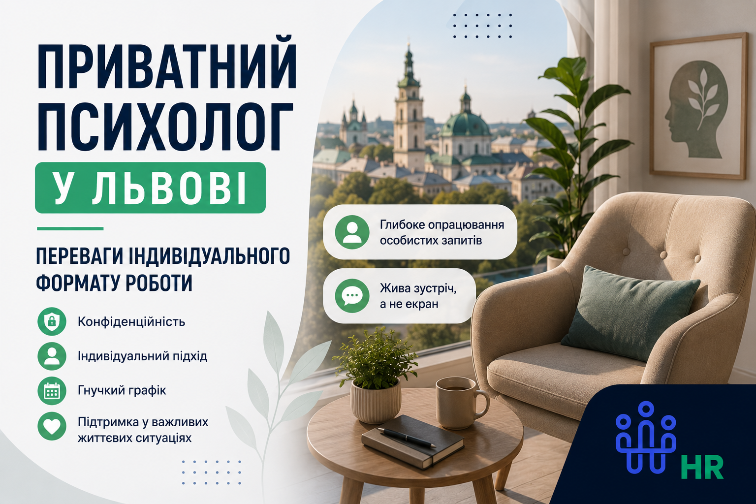 Приватний психолог у Львові: переваги індивідуального формату роботи