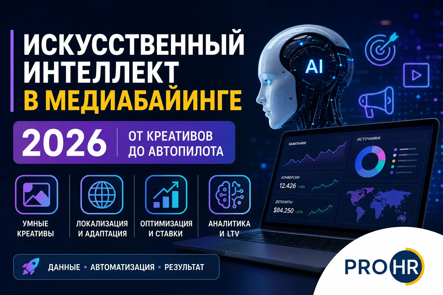 Искусственный интеллект в медиабайинге 2026: от креативов до автопилота
